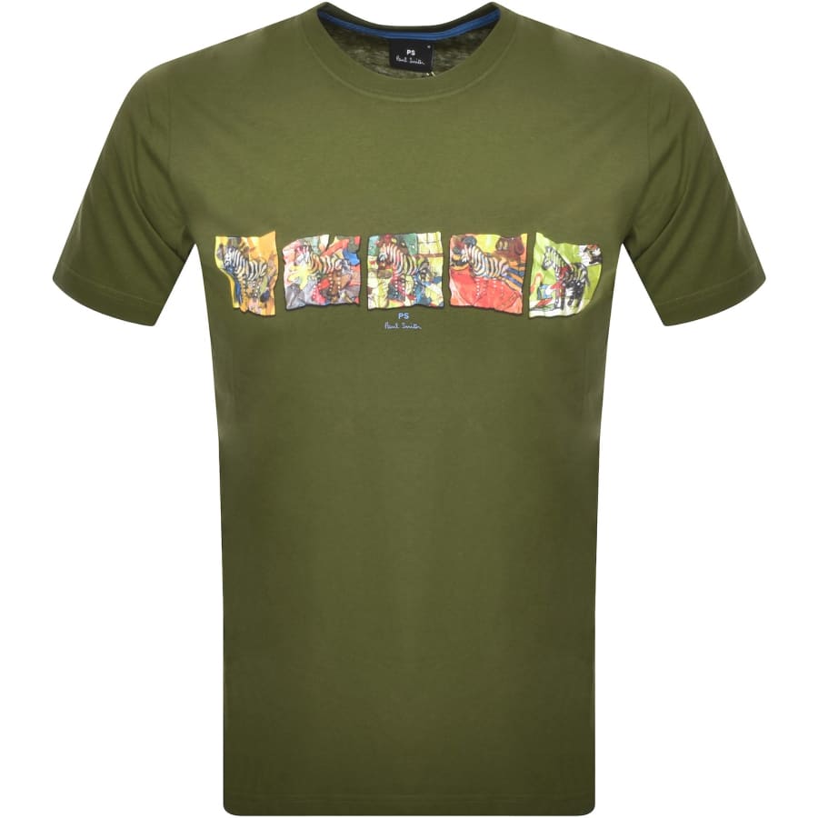 PS Paul Smith T Shirt Zebras Green S